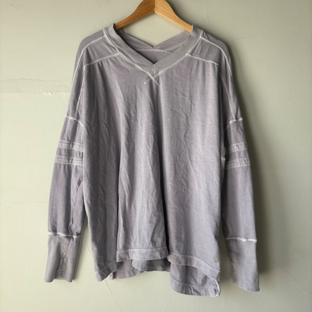Free People FP Movement All Star Layer Oversize T-Shirt Trailblazer Purple XL - Picture 4 of 9
